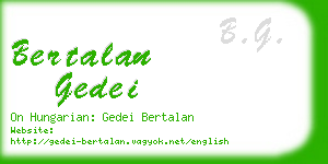 bertalan gedei business card